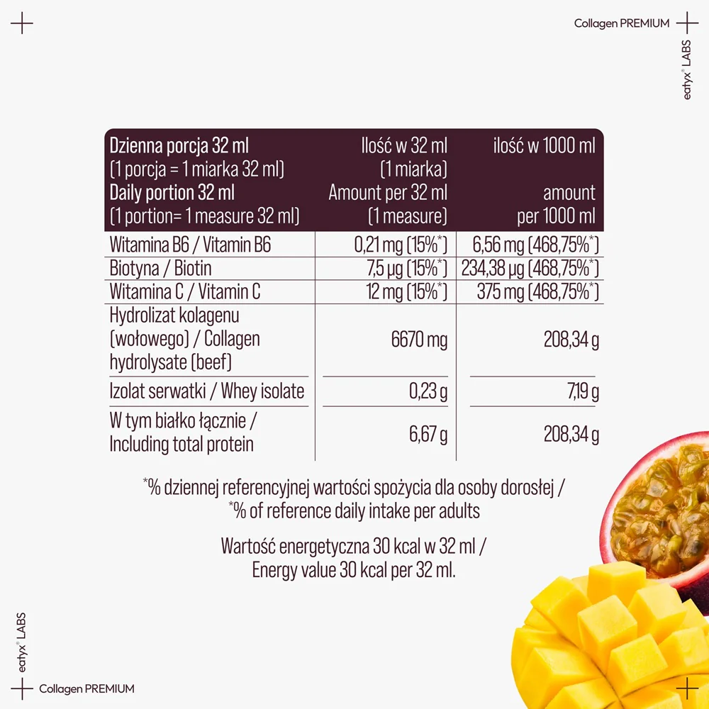 Collagen Premium 200000 mg kolagen wołowy suplement diety 1000ml - Image 2