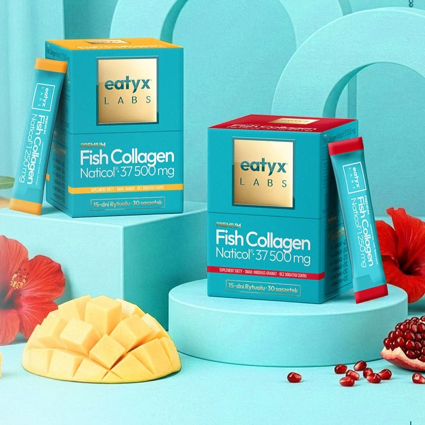 Fish Collagen Naticol kolagen w saszetkach suplement diety Hibiskus Granat 30x2.5g - Image 2