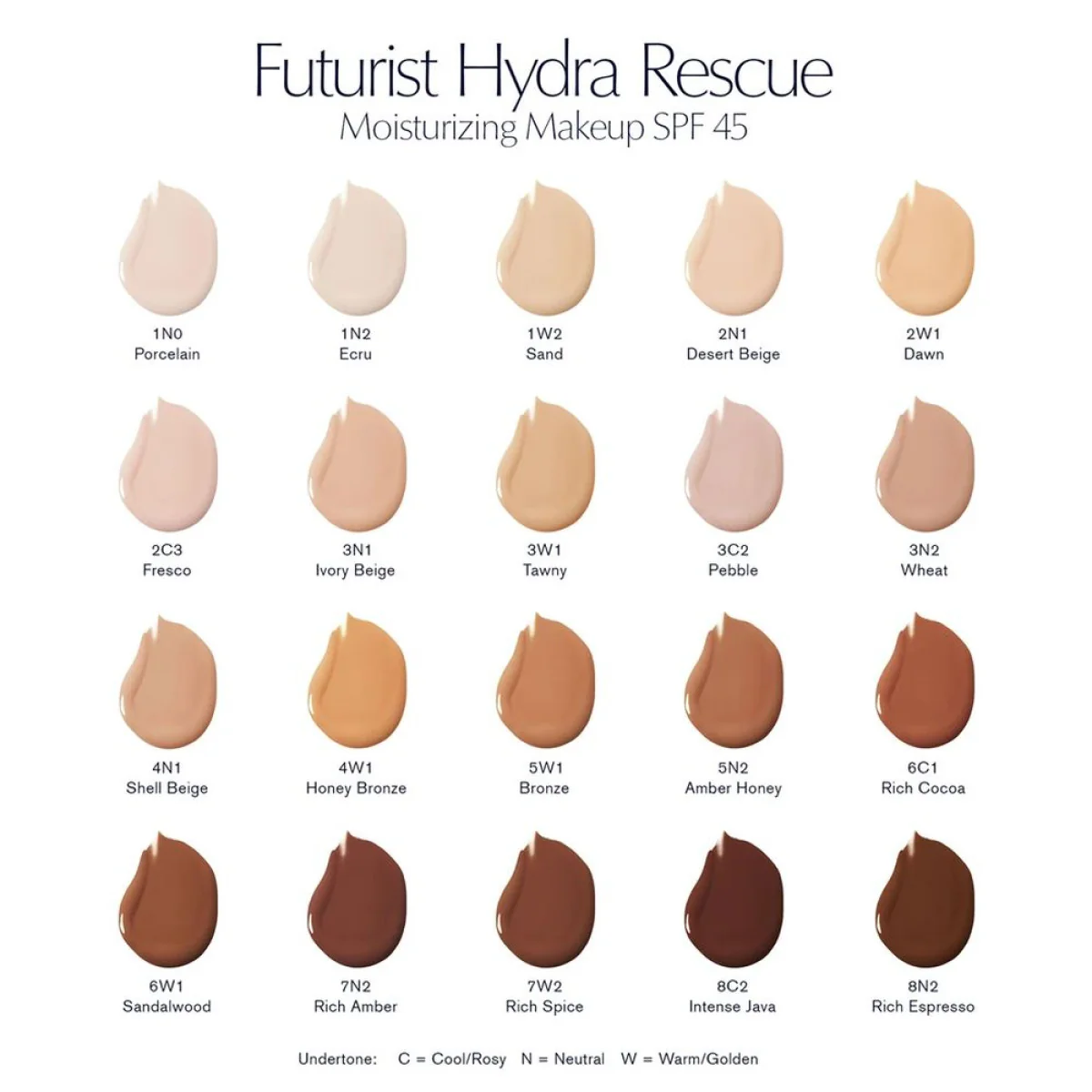 Futurist Hydra Rescue Moisturizing Makeup SPF45 długotrwały kryjący rozświetlający podkład do twarzy 35ml - Image 12