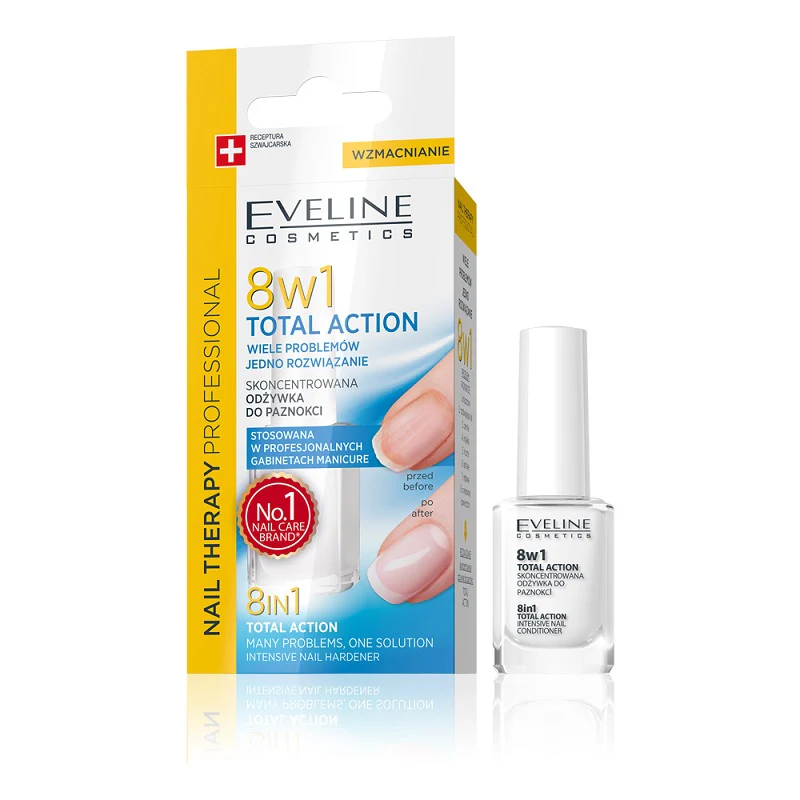 Nail Therapy Professional 8w1 Total Action skoncentrowana odżywka do paznokci 12ml - Image 2