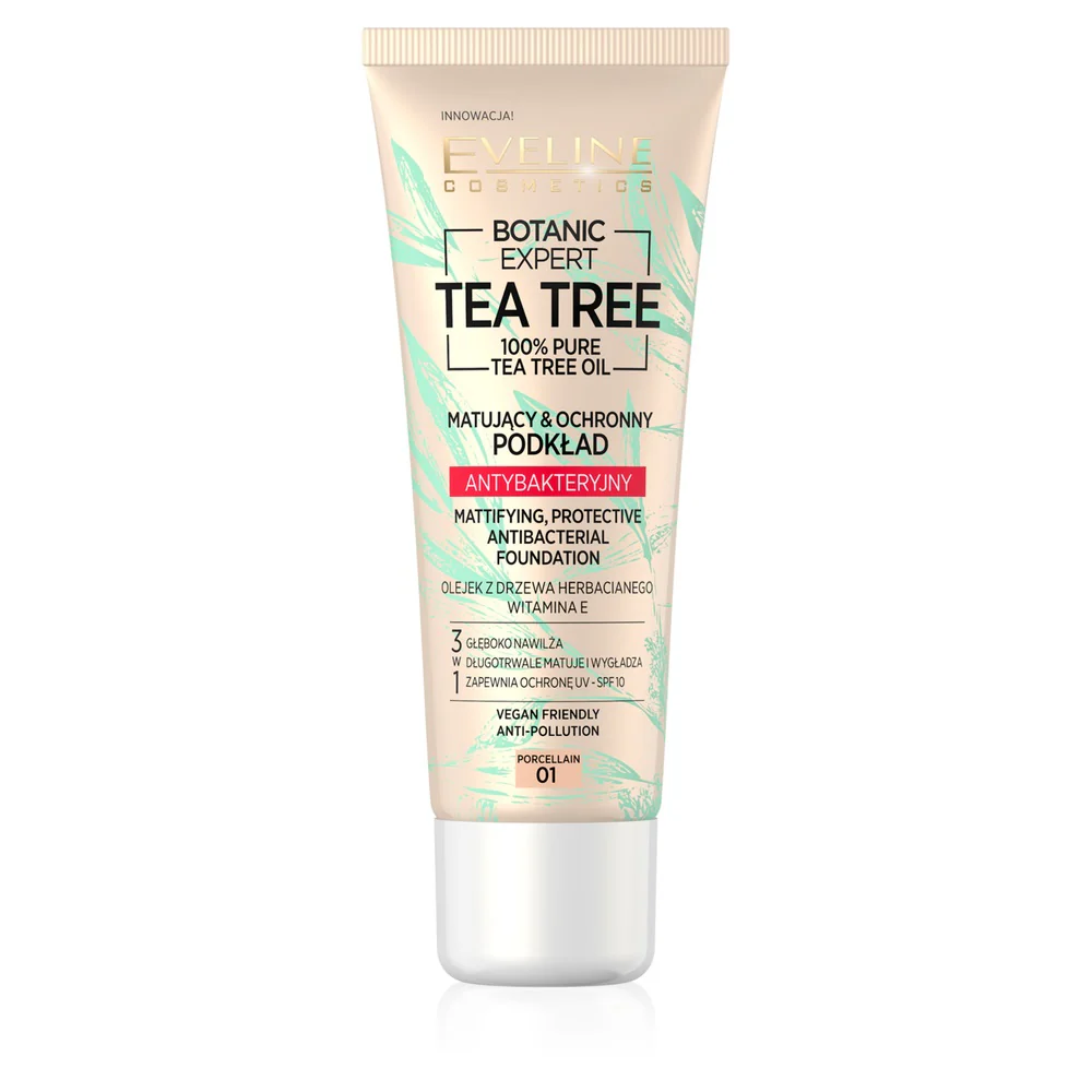 Botanic Expert Tea Tree Foundation matujący ochronny podkład antybakteryjny 30ml