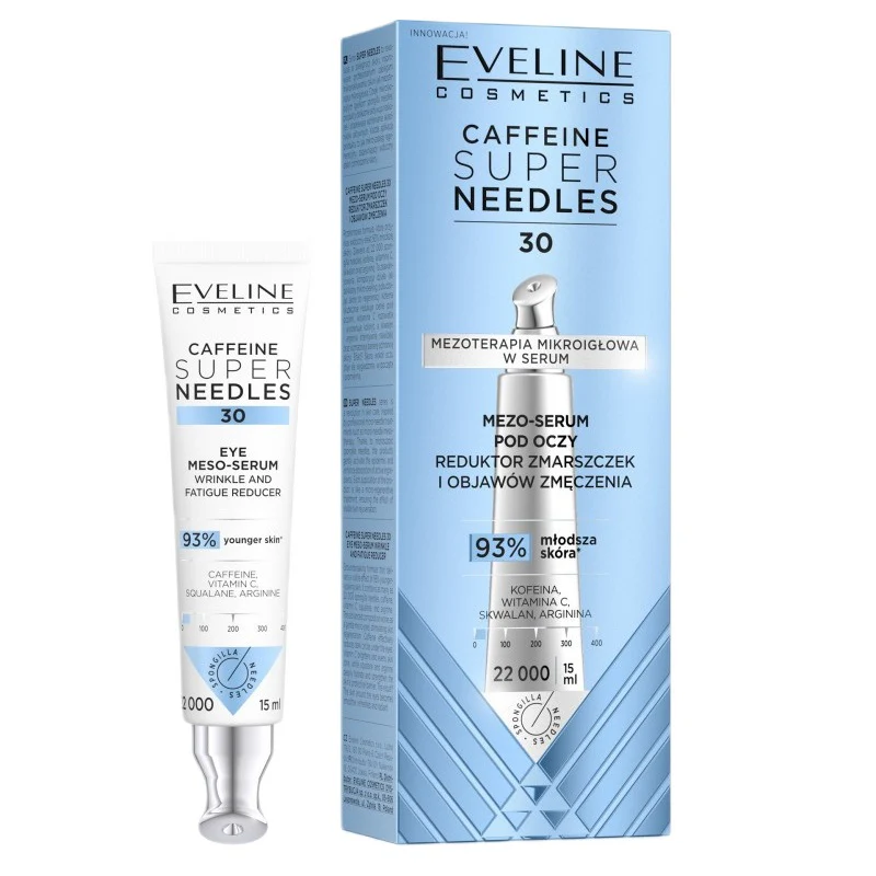 Caffeine Super Needles 30 mezo-serum pod oczy reduktor zmarszczek i objawów zmęczenia 15ml