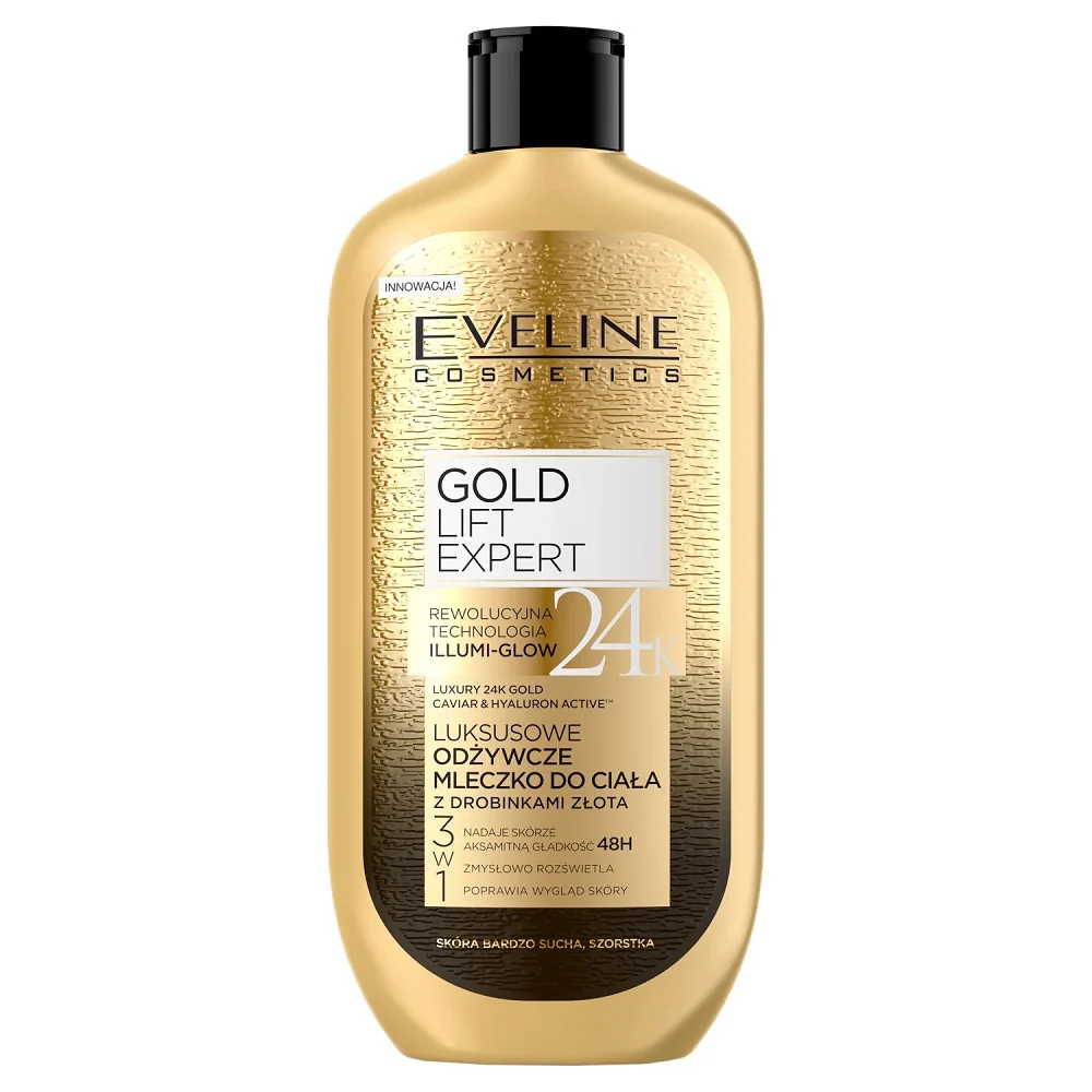 Gold Lift Expert 24k Gold luksusowe odżywcze mleczko do ciała z drobinkami złota 350ml