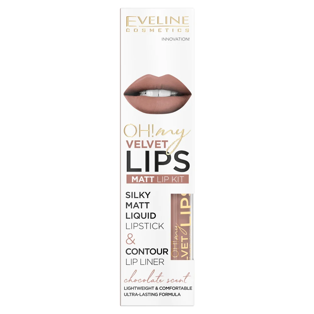 Oh! My Velvet Lips Liquid Matt Lip Kit zestaw matowa pomadka w płynie 4.5ml + konturówka do ust 1szt 11 Cookie Milkshake - Image 3