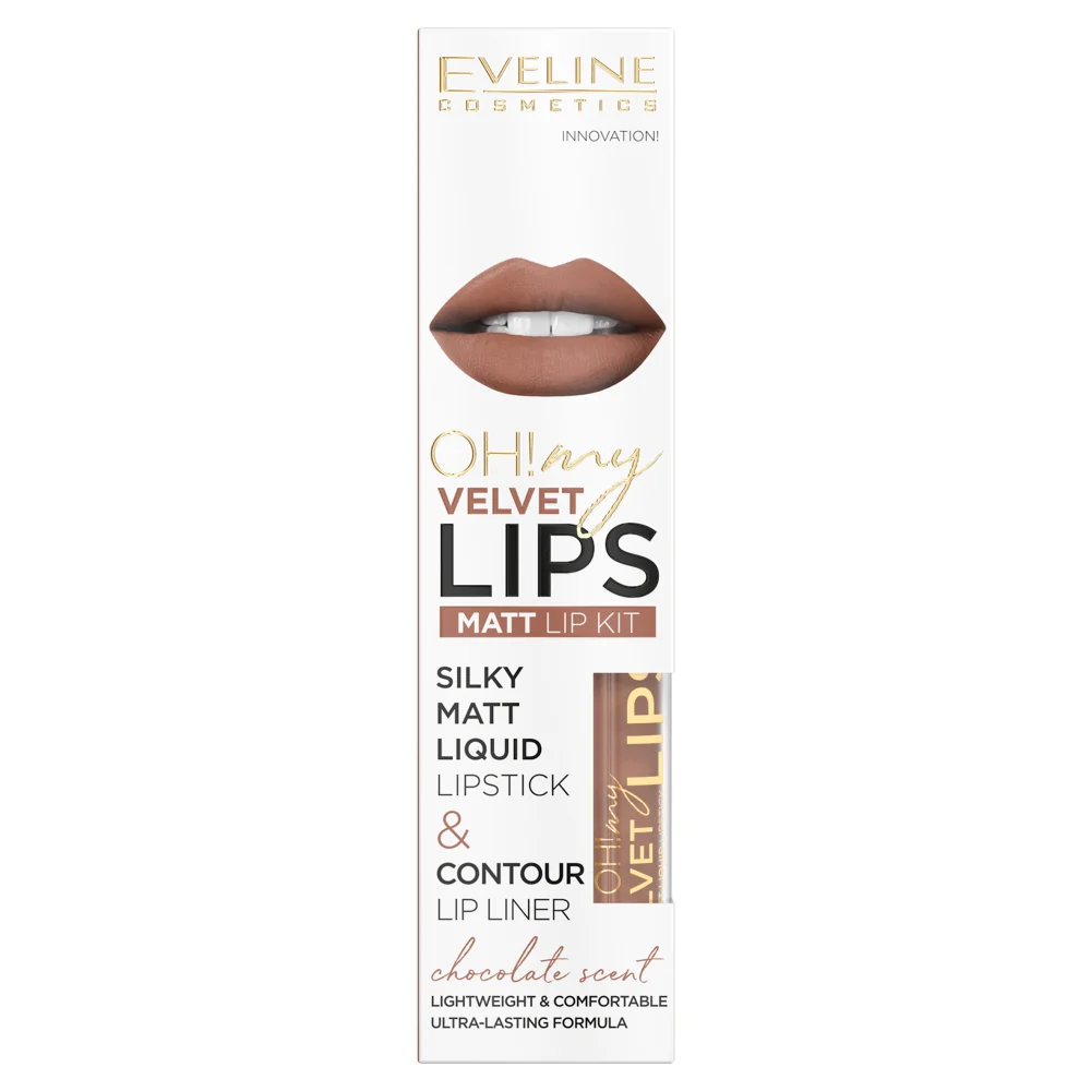 Oh! My Velvet Lips Liquid Matt Lip Kit zestaw matowa pomadka w płynie 4.5ml + konturówka do ust 1szt 14 Choco Truffle - Image 3