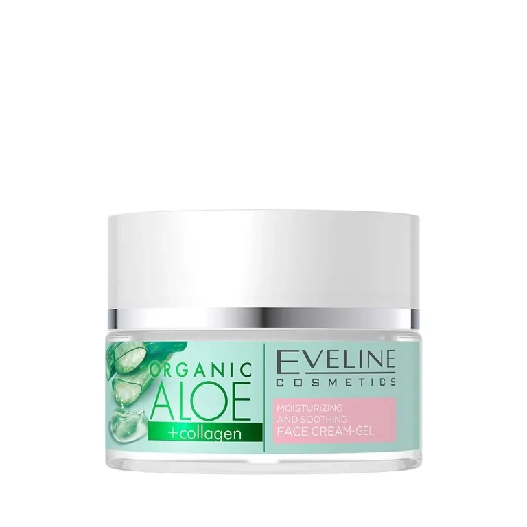 Organic Aloe + Collagen nawilżająco-łagodzący krem-żel do twarzy 50ml - Image 3