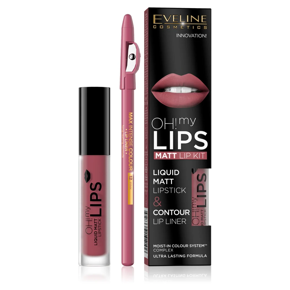 Oh My Lips zestaw do makijażu ust matowa pomadka w płynie i konturówka 06 Cashmere Rose