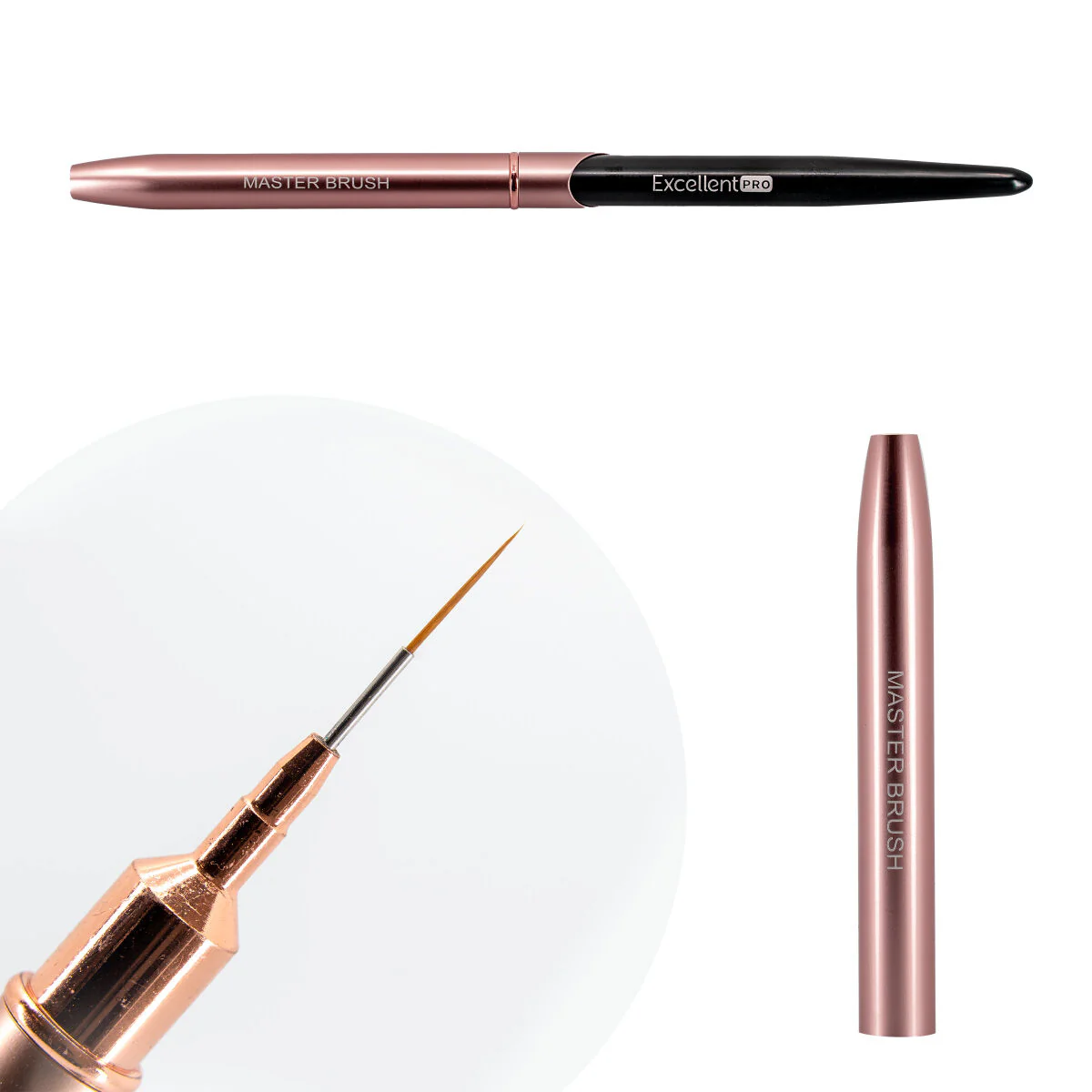 Master Brush pędzelek do zdobień 11mm Pink & Black - Image 2