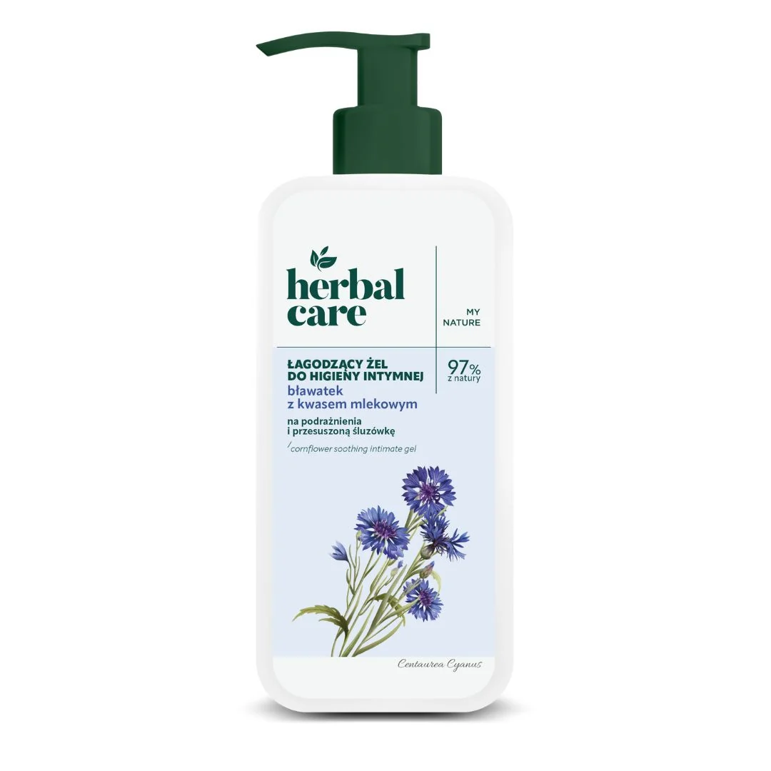 Herbal Care łagodzący żel do higieny intymnej bławatek i kwas mlekowy 330ml