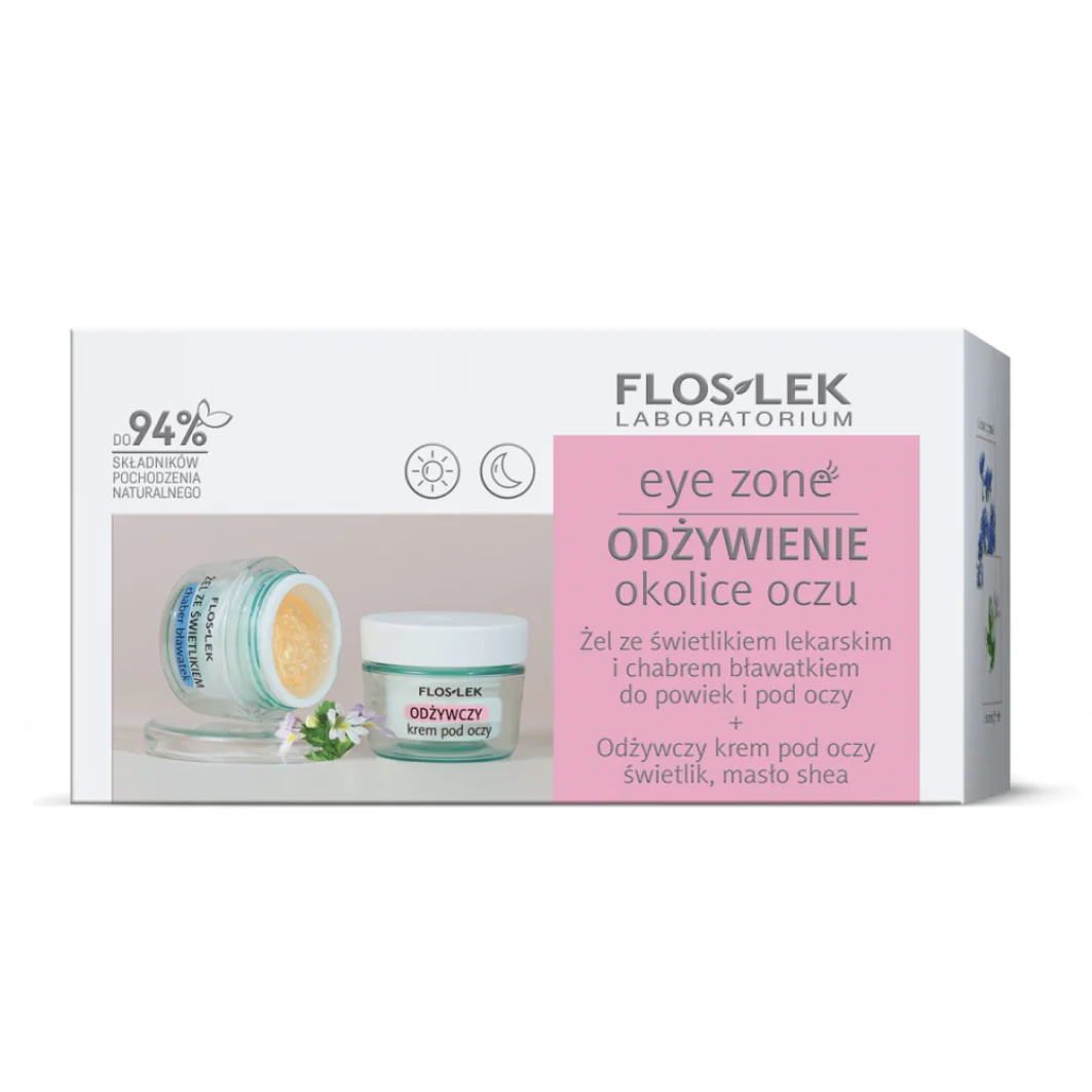Eye Zone zestaw żel ze świetlikiem lekarskim i chabrem bławatkiem do powiek i pod oczy 10g + odżywczy krem pod oczy ze świetlikiem i masłem shea 15ml - Image 3