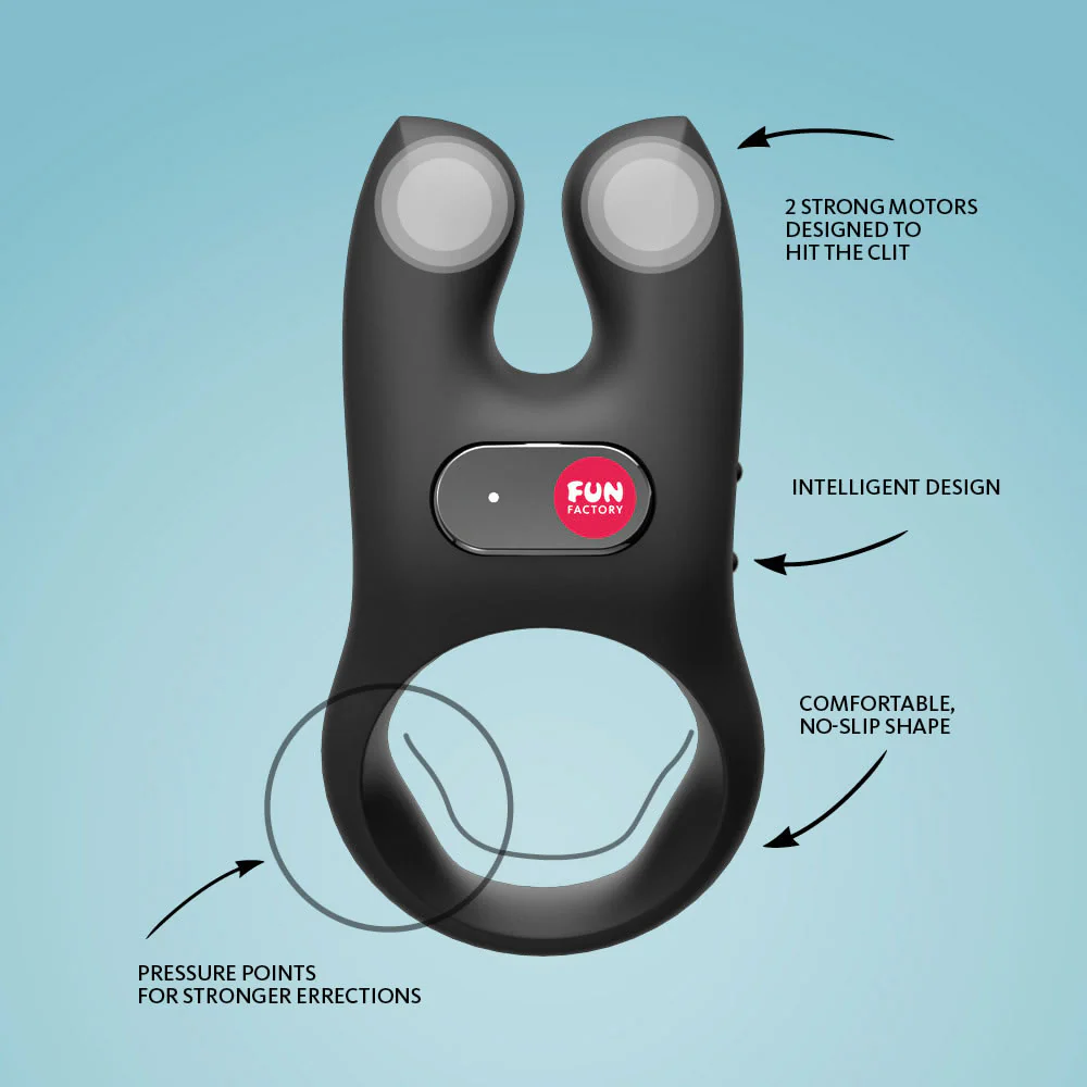 Nos Vibrating Cock Ring wibrujący pierścień erekcyjny czarny - Image 2