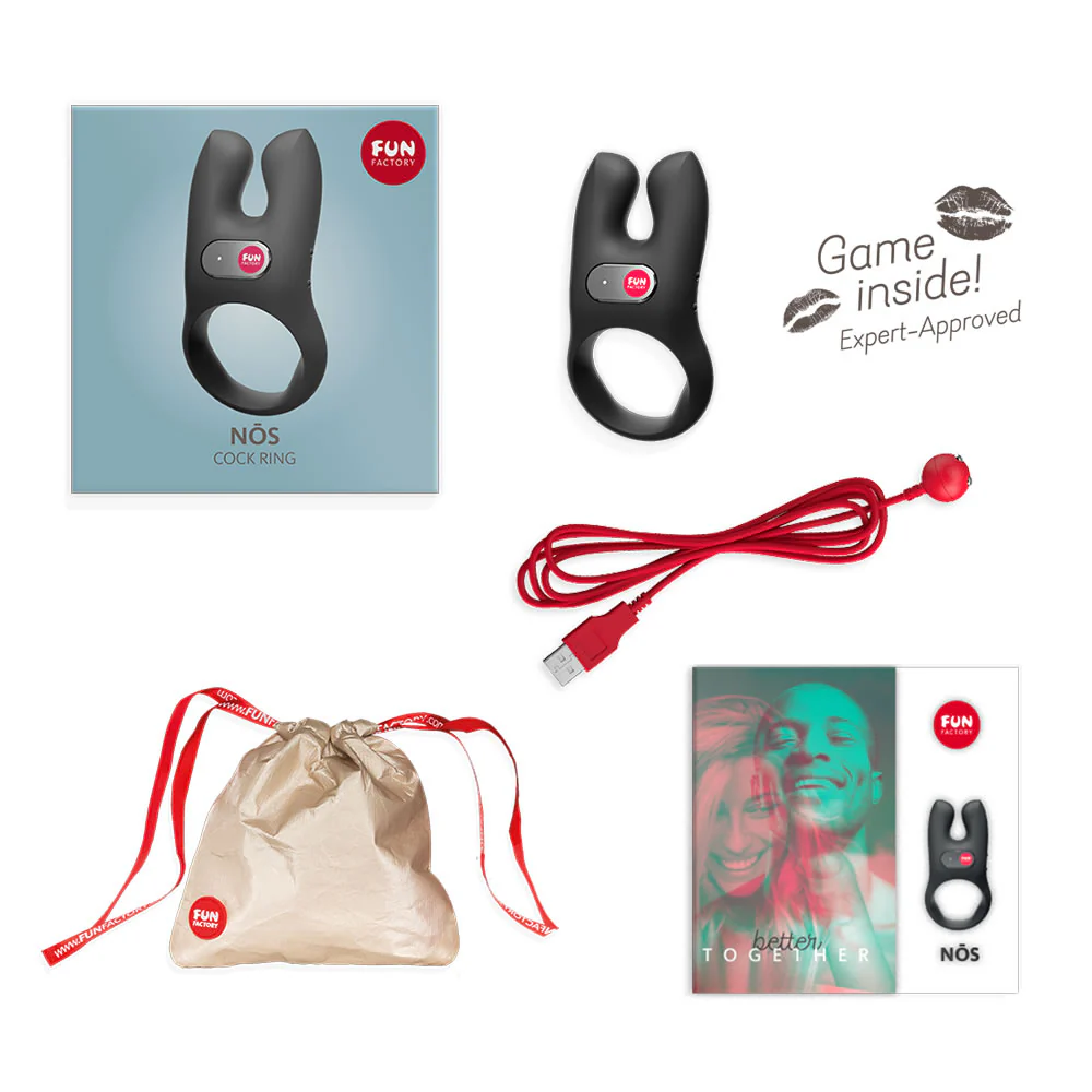 Nos Vibrating Cock Ring wibrujący pierścień erekcyjny czarny - Image 3