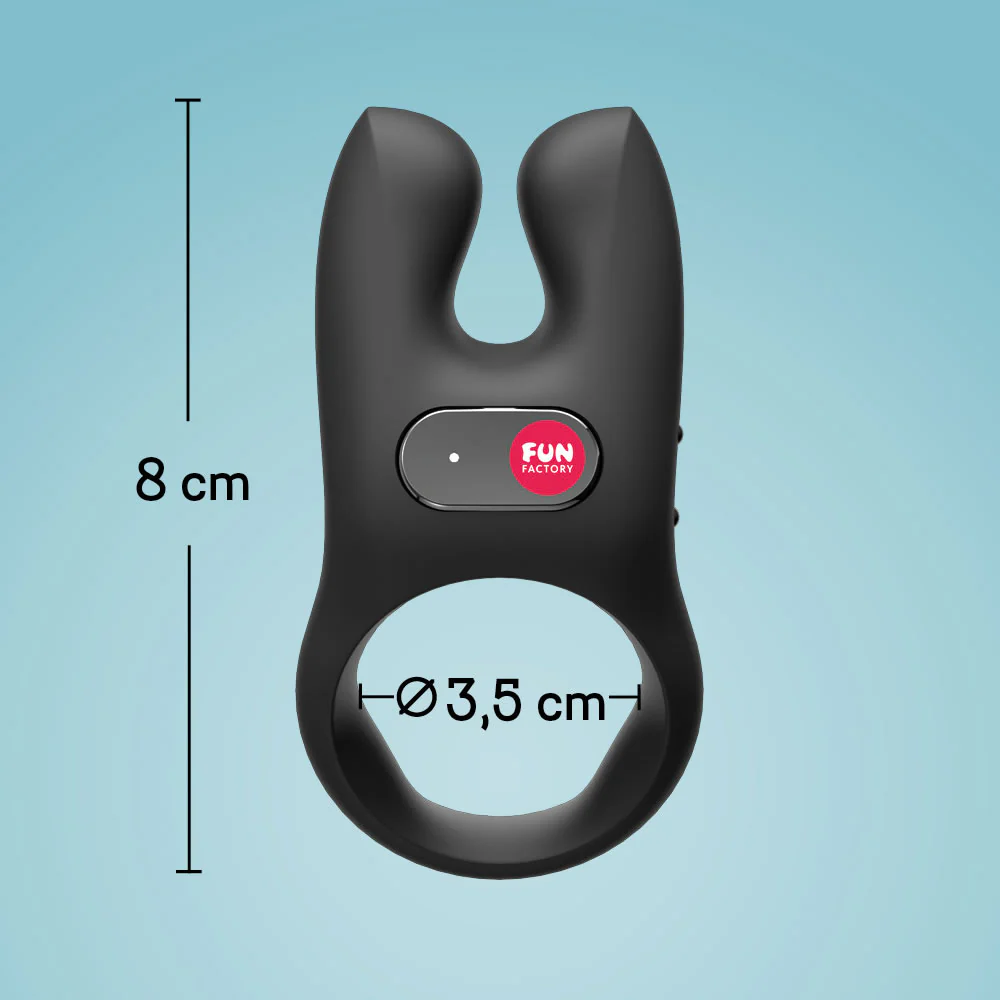 Nos Vibrating Cock Ring wibrujący pierścień erekcyjny czarny - Image 5