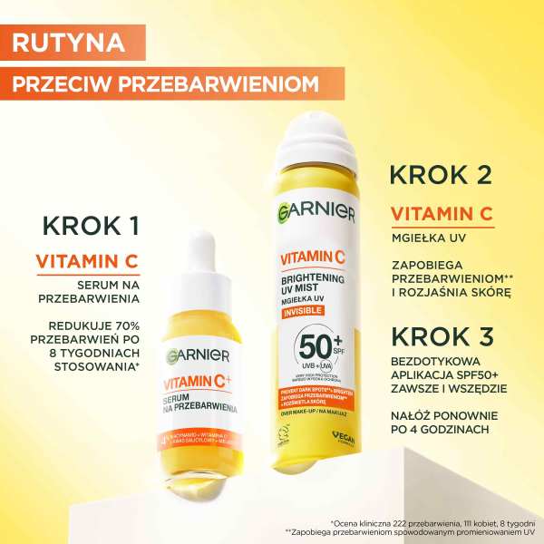 Vitamin C rozświetlająca mgiełka UV na makijaż z SPF50+ i witaminą C 75ml - Image 2