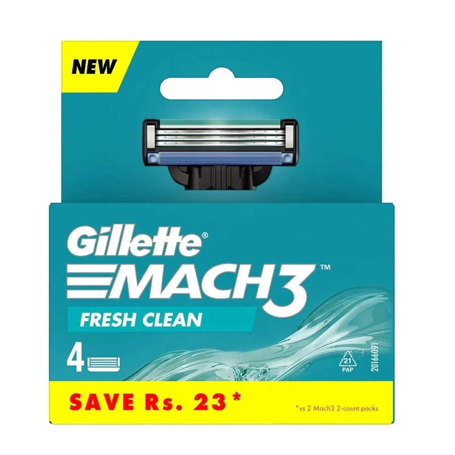 Mach3 Fresh Clean wymienne ostrza do maszynki do golenia 4szt.