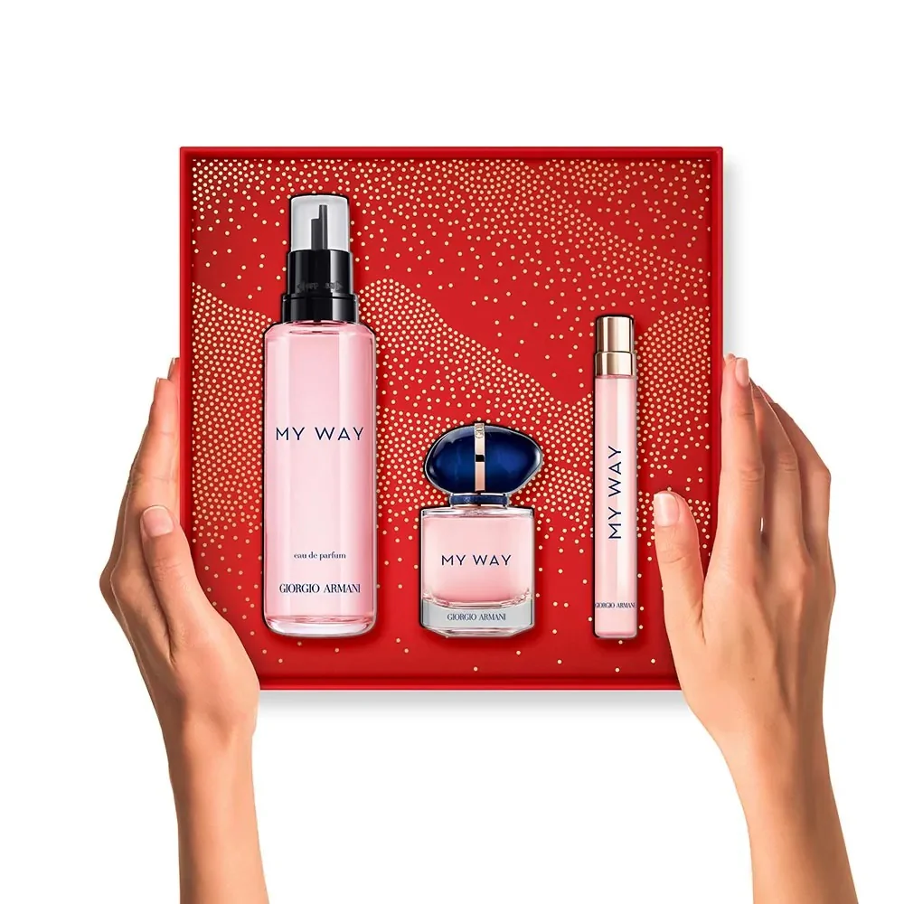 My Way zestaw woda perfumowana refill 100ml + woda perfumowana spray 30ml + woda perfumowana spray 10ml - Image 3