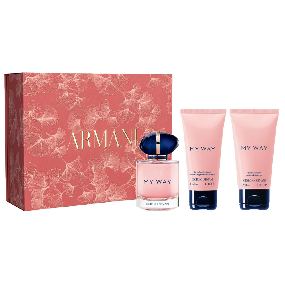 My Way zestaw woda perfumowana spray 50ml + balsam do ciała 50ml + żel pod prysznic 50ml