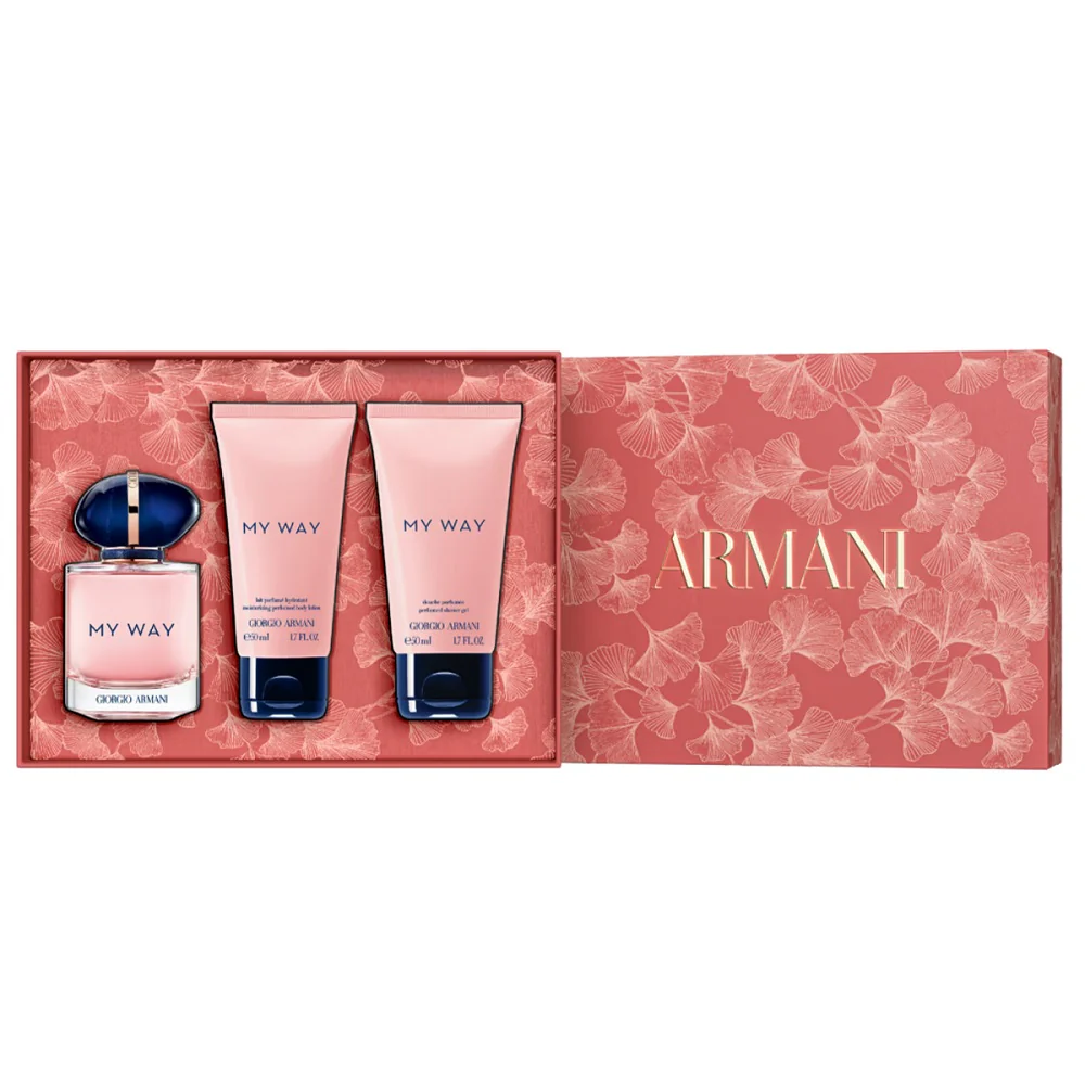 My Way zestaw woda perfumowana spray 50ml + balsam do ciała 50ml + żel pod prysznic 50ml - Image 2