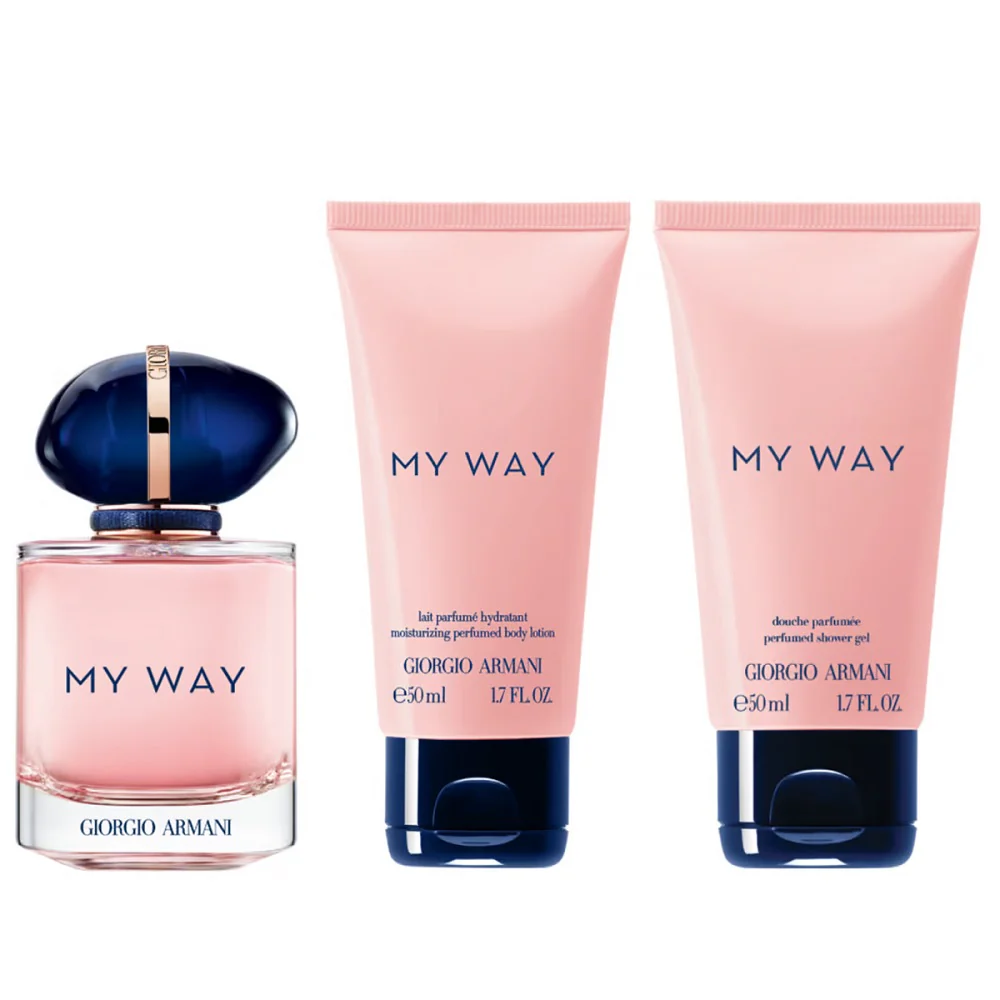 My Way zestaw woda perfumowana spray 50ml + balsam do ciała 50ml + żel pod prysznic 50ml - Image 3