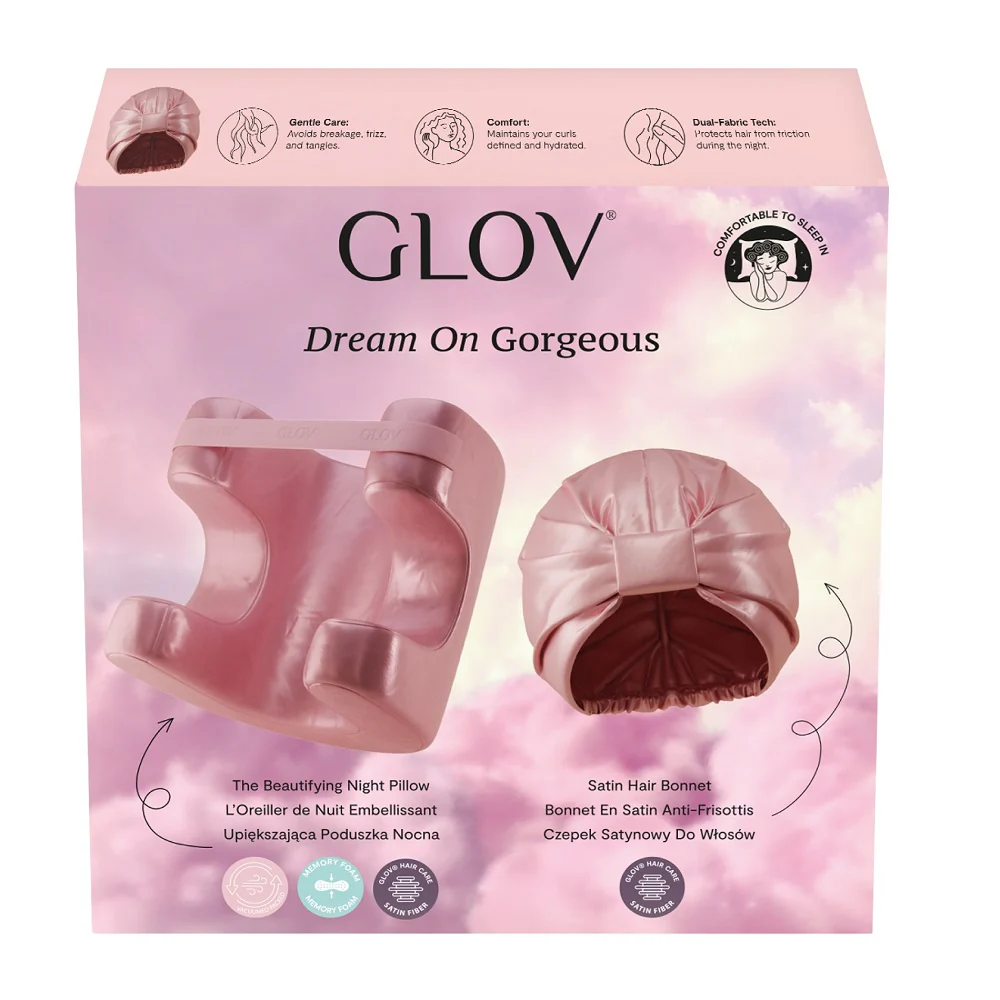 Dream On Gorgeous zestaw satynowy czepek do włosów + upiększająca poduszka nocna - Image 2