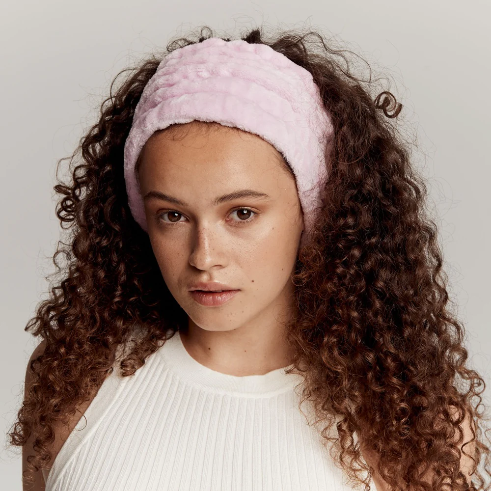 Extra Wide Headband multifunkcyjna szeroka opaska na włosy Pastel Pink - Image 7