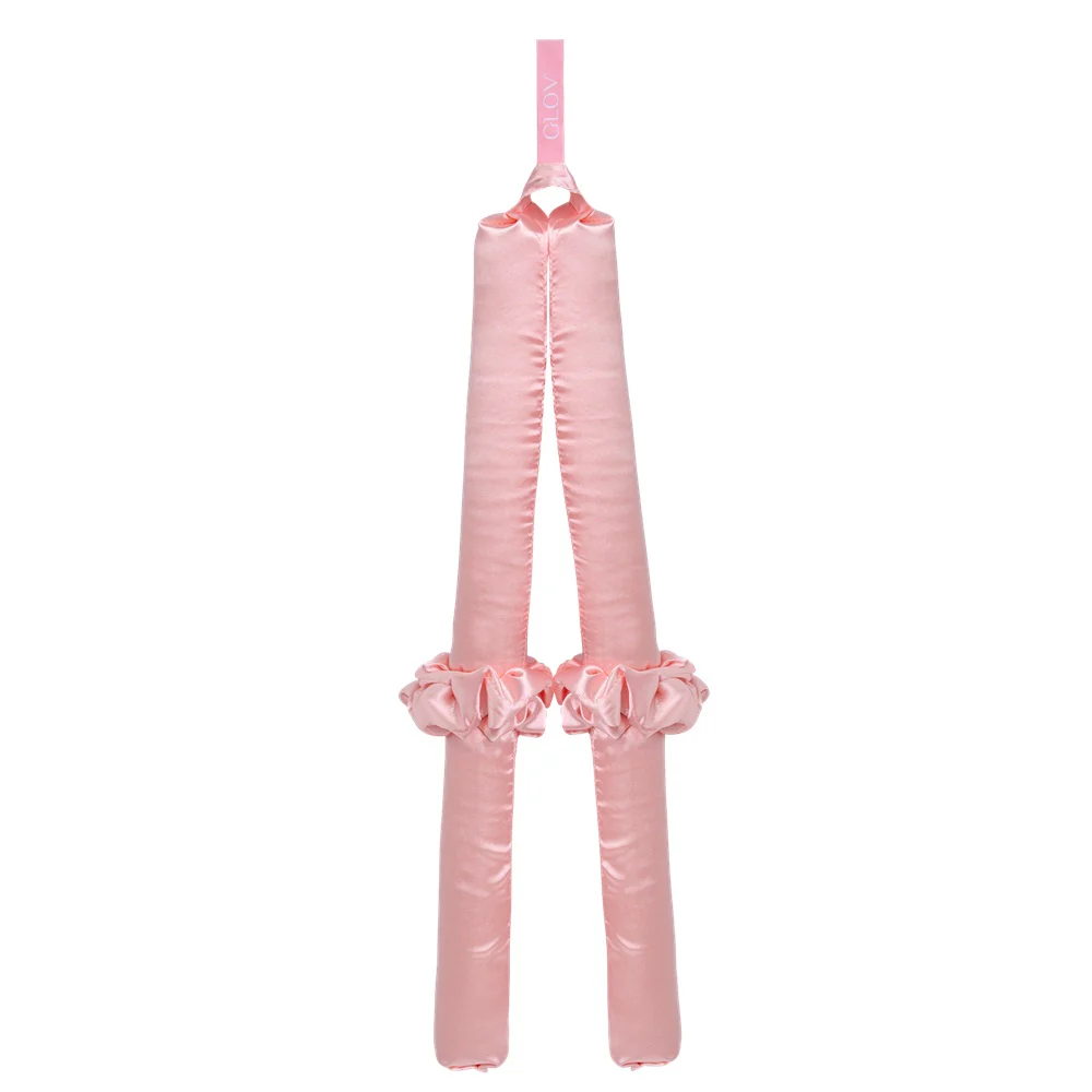 Satin CoolCurl innowacyjna lokówka do kręcenia włosów bez użycia ciepła + frotki 2szt Pink - Image 2
