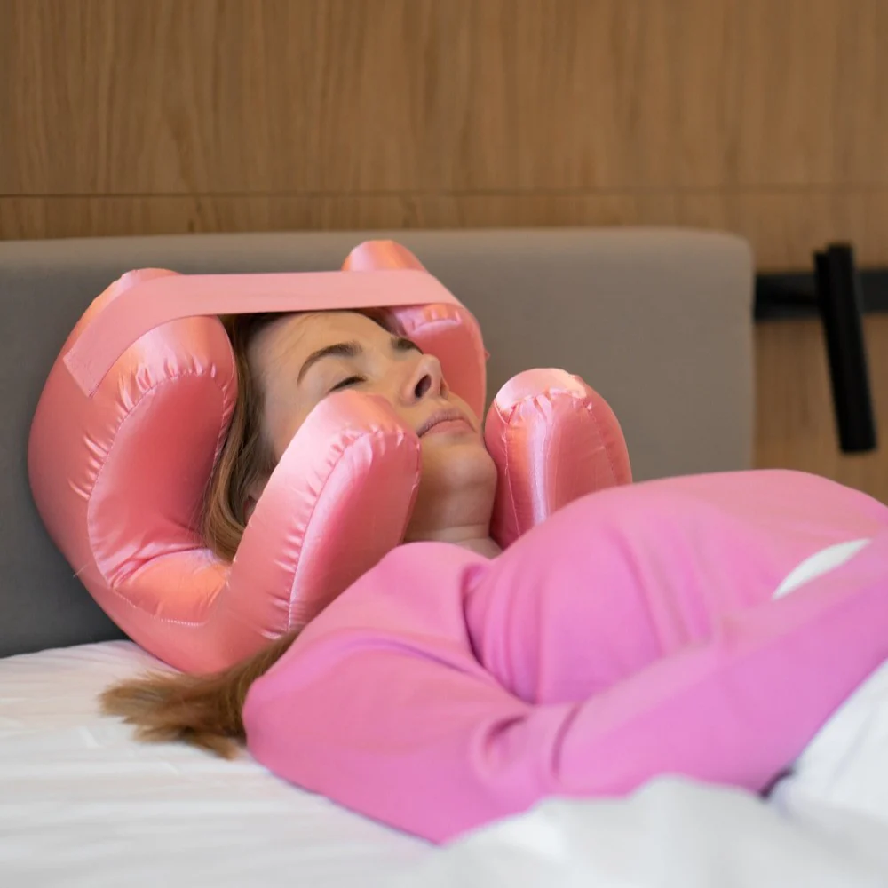 Sleeping Beauty poduszka przeciwzmarszczkowa z pianką memory Pink - Image 3