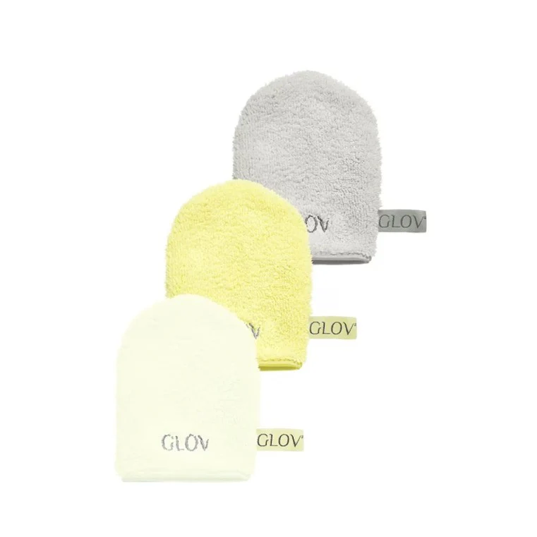 Water-Only Skin zestaw rękawiczek do demakijażu i oczyszczania twarzy Baby Banana + Ivory + Silver Stone 3szt