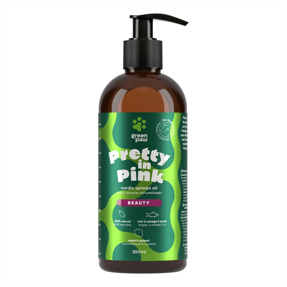 Pretty in Pink olej z łososia dla psa lub kota 300ml