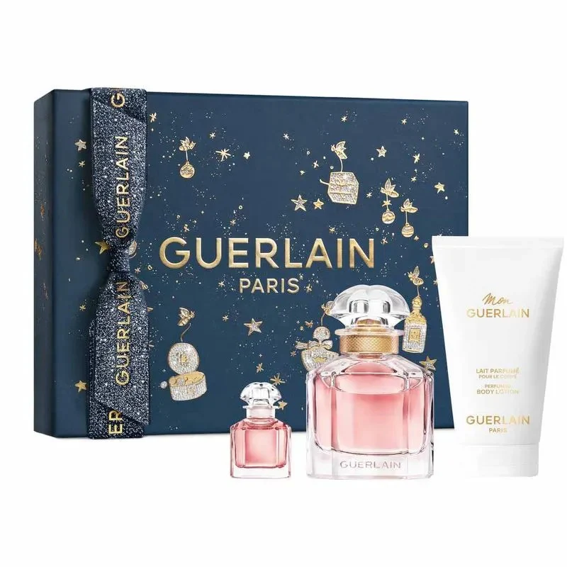Mon Guerlain zestaw woda perfumowana spray 50ml + balsam do ciała 75ml + miniatura wody perfumowanej 5ml