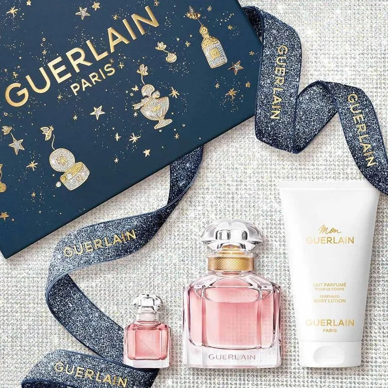 Mon Guerlain zestaw woda perfumowana spray 50ml + balsam do ciała 75ml + miniatura wody perfumowanej 5ml - Image 2