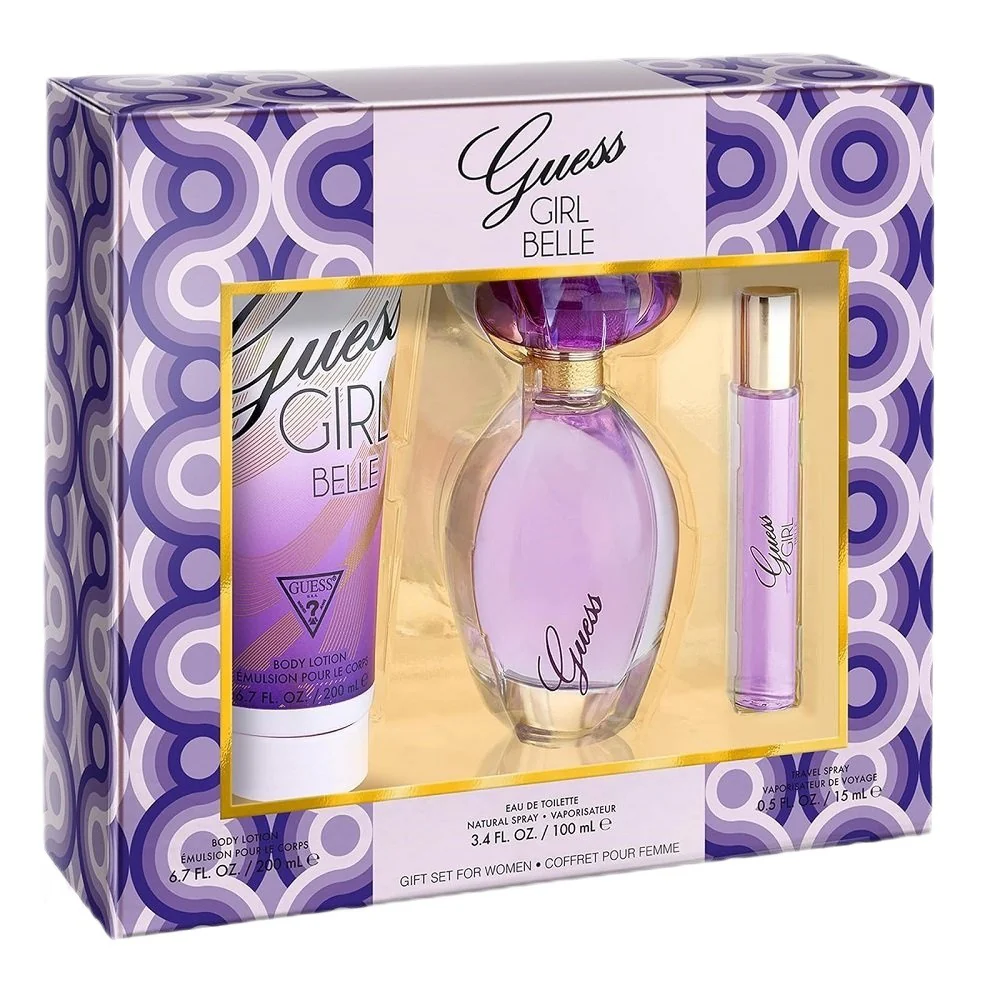 Girl Belle zestaw woda toaletowa spray 100ml + woda toaletowa spray 15ml + balsam do ciała 200ml