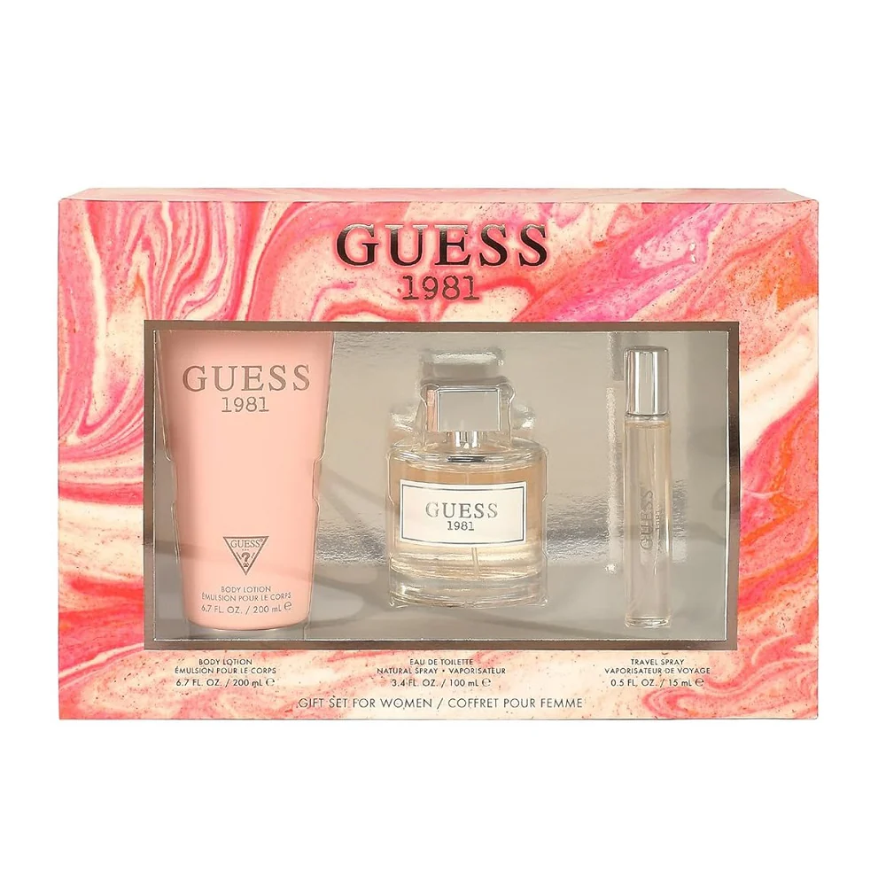 Guess 1981 zestaw woda toaletowa spray 100ml + woda toaletowa spray 15ml + balsam do ciała 200ml