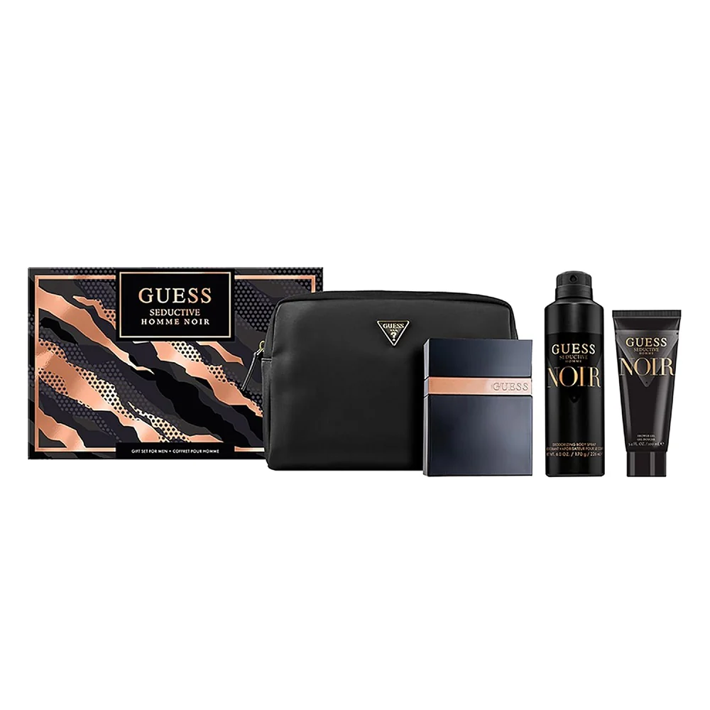 Seductive Noir Homme zestaw woda toaletowa spray 100ml + dezodorant spray 226ml + żel pod prysznic 100ml + kosmetyczka