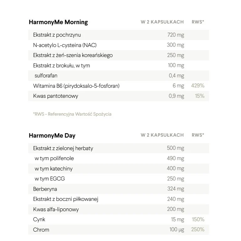 HarmonyMe suplement diety wspierający równowagę hormonalną 120 kapsułek - Image 2