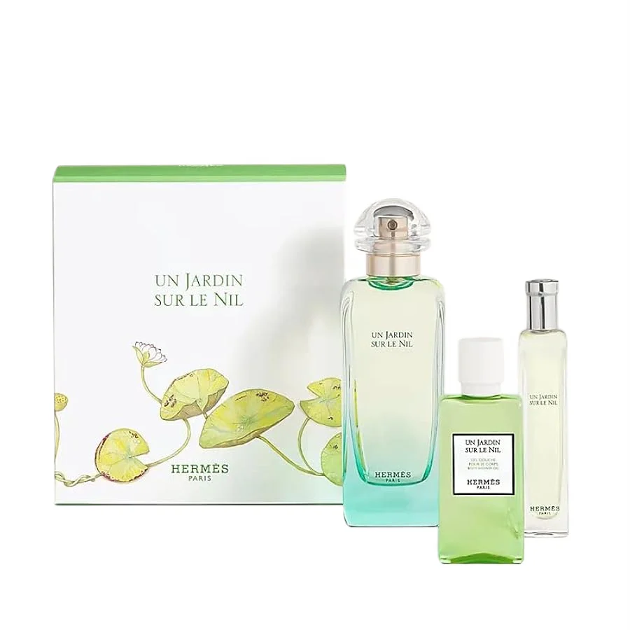 Un Jardin Sur Le Nil zestaw woda toaletowa spray 100ml + woda toaletowa spray 15ml + żel pod prysznic 40ml