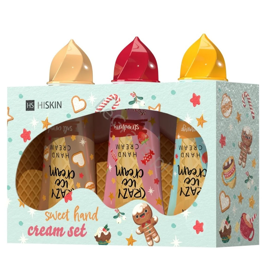 Sweet Hand Cream Set zestaw krem do rąk Trukawka 60ml + krem do rąk Słony Karmel 60ml + krem do rąk Mango 60ml