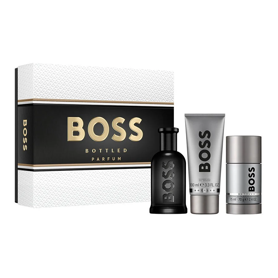Boss Bottled zestaw perfumy spray 100ml + żel pod prysznic 100ml + dezodorant sztyft 75ml