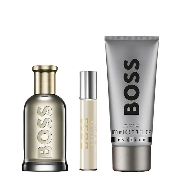 Boss Bottled zestaw woda perfumowana spray 100ml + woda perfumowana 10ml + żel pod prysznic 100ml - Image 2