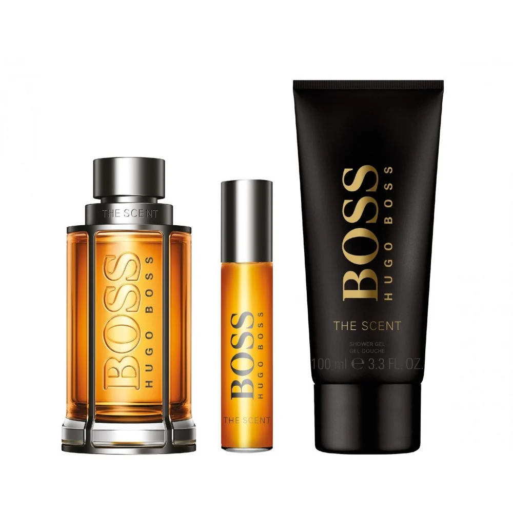 Boss The Scent For Man zestaw woda toaletowa spray 100ml + woda toaletowa spray 10ml + żel pod prysznic 100ml - Image 3