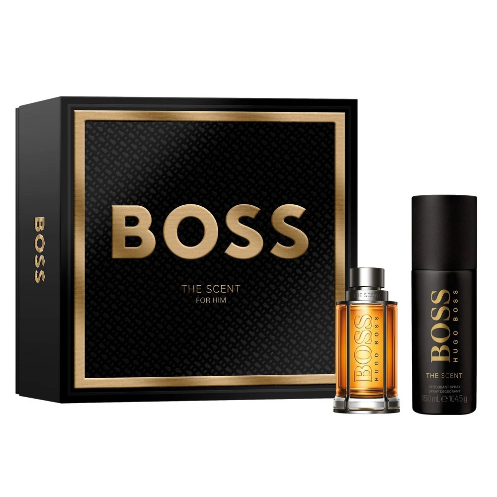 Boss The Scent For Man zestaw woda toaletowa spray 50ml + dezodorant spray 150ml