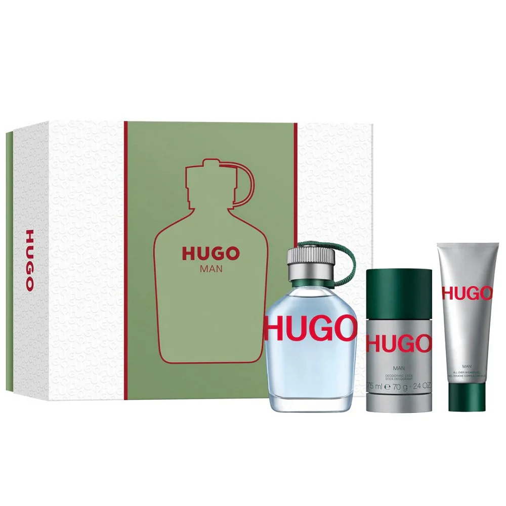 Hugo Man zestaw woda toaletowa spray 125ml + dezodorant sztyft 75ml + żel pod prysznic 50ml