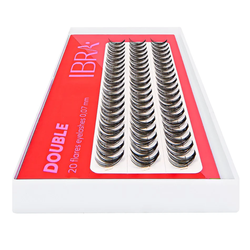 Kępki sztucznych rzęs Double Knot-Free 0.07 C-Mix 60szt - Image 2
