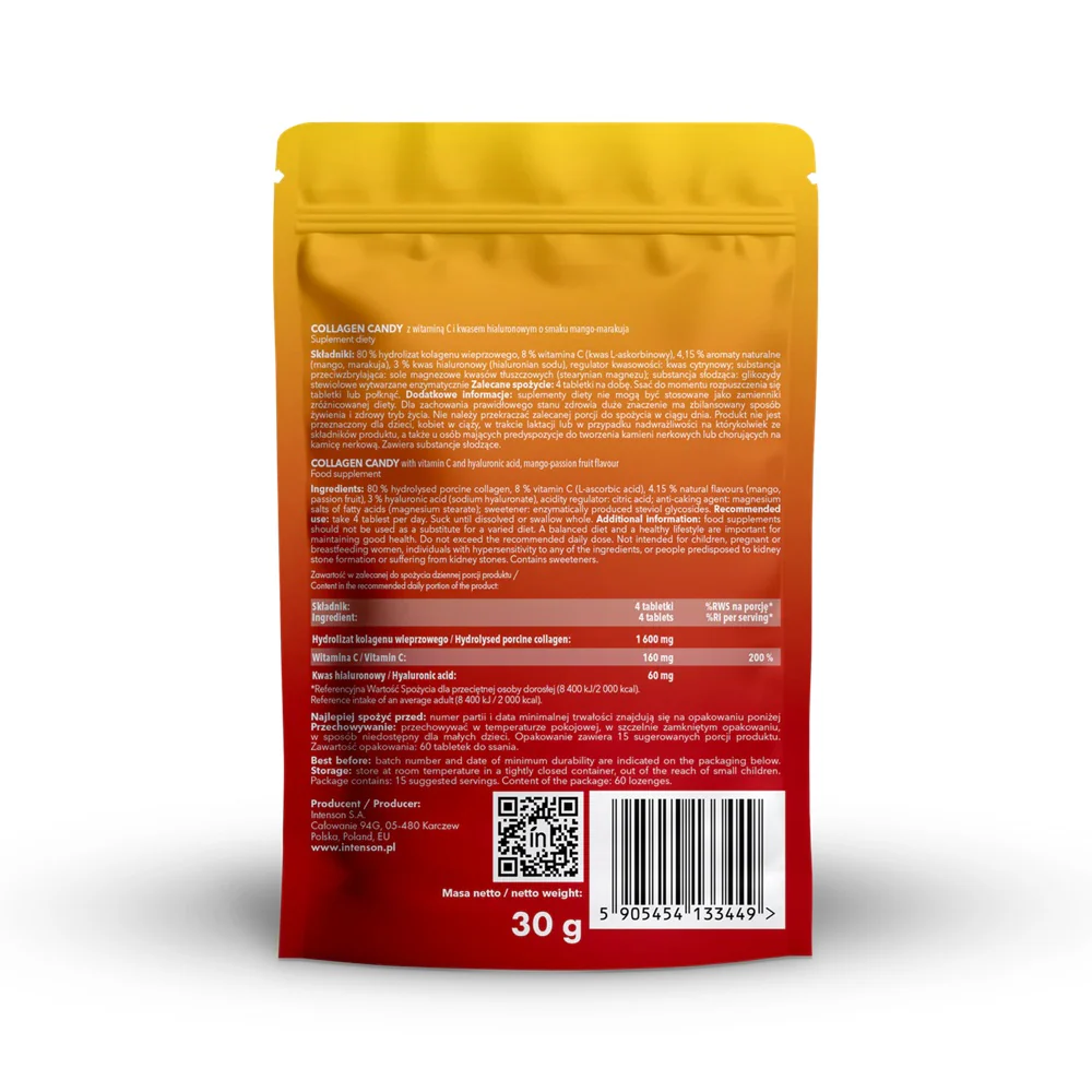Collagen Candy suplement diety Mango-Marakuja 60 pastylek do ssania - Image 2
