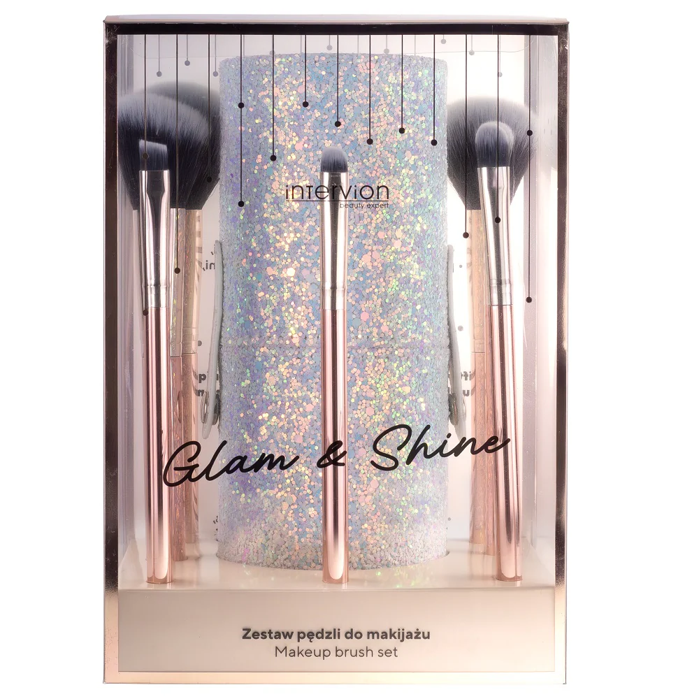 Glam&Shine zestaw pędzli do makijażu z etui