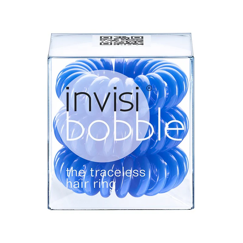 Traceless Hair Ring gumki do włosów Navy Blue 3szt - Image 2