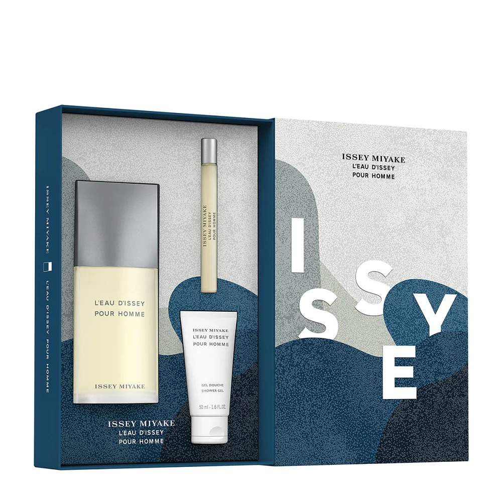 L'Eau d'Issey Pour Homme zestaw woda toaletowa spray 125ml + woda toaletowa spray 10ml + żel pod prysznic 50ml - Image 2
