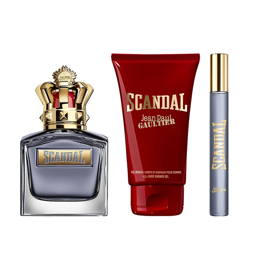 Scandal Pour Homme zestaw woda toaletowa spray 100ml + woda toaletowa spray 10ml + żel pod prysznic 75ml - Image 2