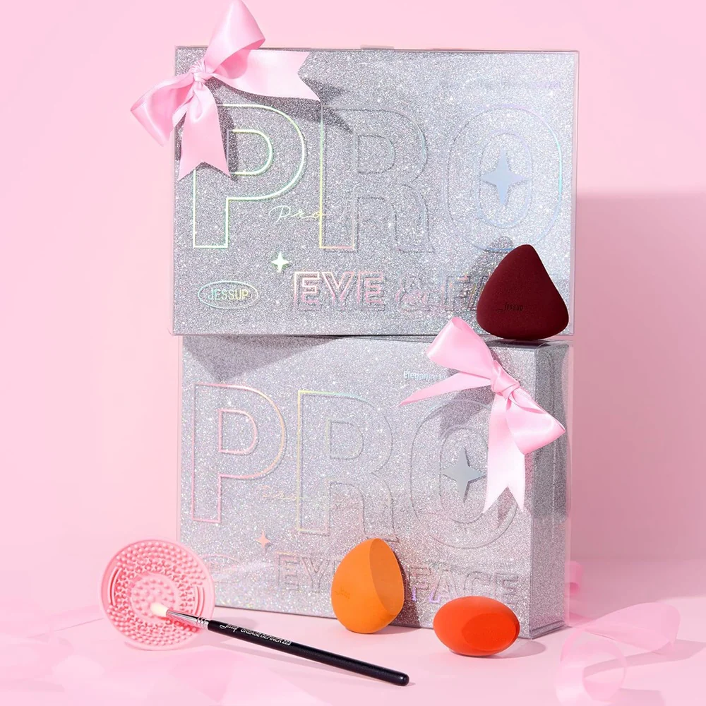 Beauty Kit zestaw pędzli i gąbeczek szkatułka T504 10szt - Image 3