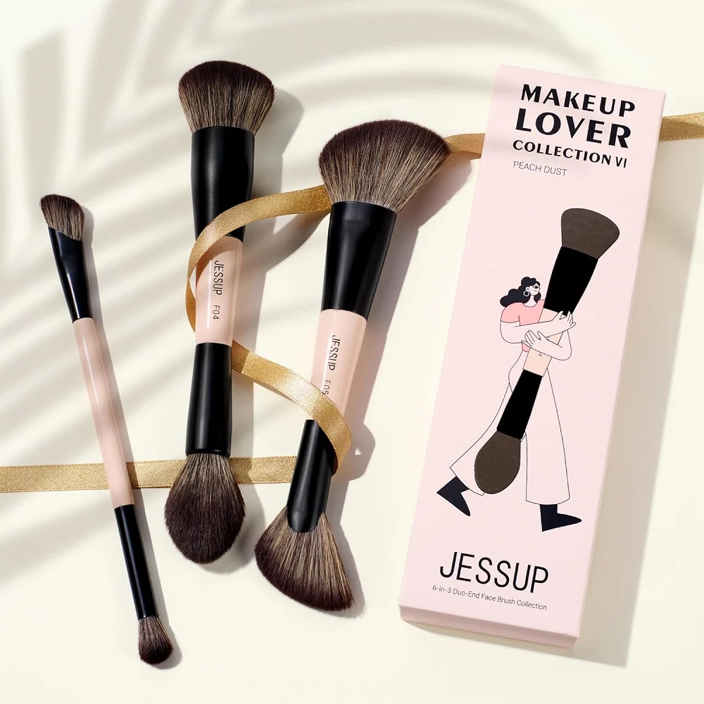 Duo-End Brush Versatility Collection zestaw dwustronnych pędzli do makijażu Peach Dust 3szt. - Image 2